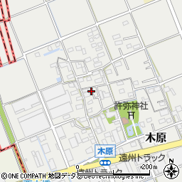 静岡県袋井市木原244周辺の地図