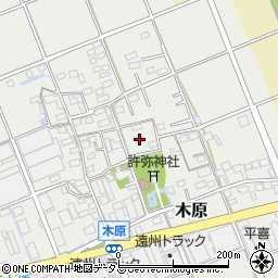 静岡県袋井市木原267周辺の地図