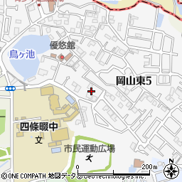 大阪府四條畷市岡山東周辺の地図