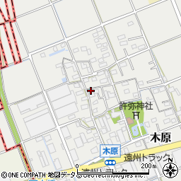 静岡県袋井市木原245周辺の地図