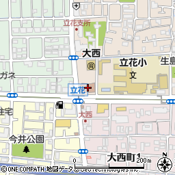 尼崎市立　立花南生涯学習プラザ周辺の地図