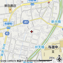 静岡県浜松市中央区市野町1447周辺の地図