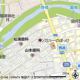静岡県袋井市栄町4-3周辺の地図