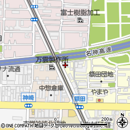 兵庫県尼崎市額田町4-16周辺の地図