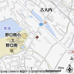 兵庫県加古川市野口町古大内82-3周辺の地図