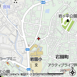 兵庫県芦屋市岩園町24周辺の地図