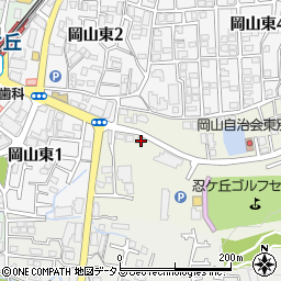 大阪府四條畷市岡山121周辺の地図