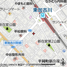 兵庫県加古川市平岡町新在家2丁目周辺の地図