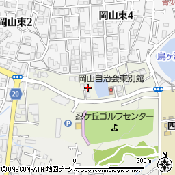 大阪府四條畷市岡山132周辺の地図