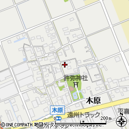 静岡県袋井市木原259周辺の地図