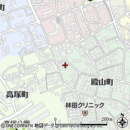 兵庫県西宮市殿山町周辺の地図