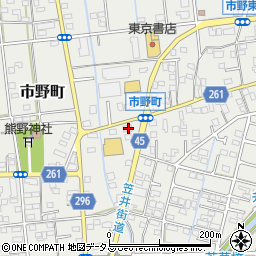 静岡県浜松市中央区市野町1606周辺の地図