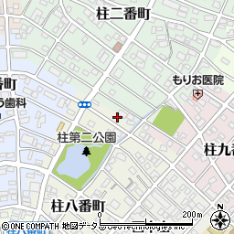 愛知県豊橋市柱八番町9周辺の地図