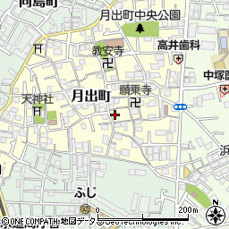 大阪府門真市月出町13-6周辺の地図