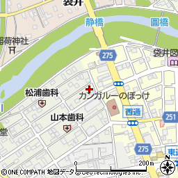 静岡県袋井市栄町4-16周辺の地図
