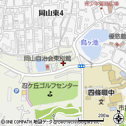 大阪府四條畷市岡山145-8周辺の地図