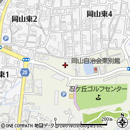 大阪府四條畷市岡山129周辺の地図