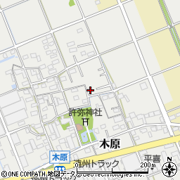 静岡県袋井市木原302周辺の地図
