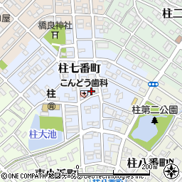 愛知県豊橋市柱七番町70周辺の地図