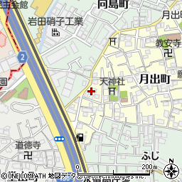 大阪府門真市月出町24周辺の地図