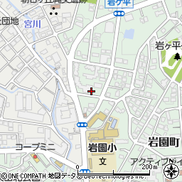 兵庫県芦屋市岩園町25周辺の地図