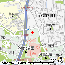 京阪パーキング外島町松下記念病院北駐車場周辺の地図