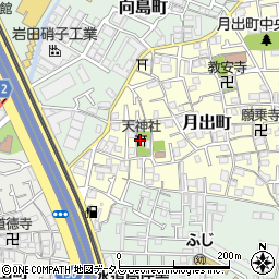 大阪府門真市月出町22周辺の地図
