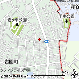 兵庫県芦屋市岩園町20-30周辺の地図