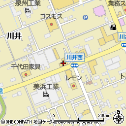 浜松日産自動車袋井川井店周辺の地図