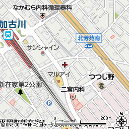 兵庫県加古川市平岡町新在家1595-12周辺の地図