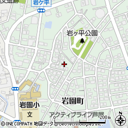 兵庫県芦屋市岩園町22周辺の地図