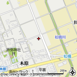 静岡県袋井市木原439-4周辺の地図