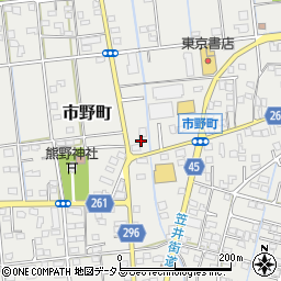 静岡県浜松市中央区市野町1638周辺の地図