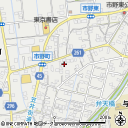 静岡県浜松市中央区市野町1538周辺の地図