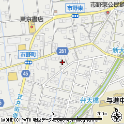 静岡県浜松市中央区市野町1480周辺の地図