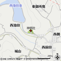 神明社周辺の地図