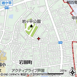 兵庫県芦屋市岩園町21-21周辺の地図