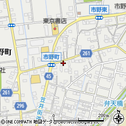 静岡県浜松市中央区市野町1543周辺の地図