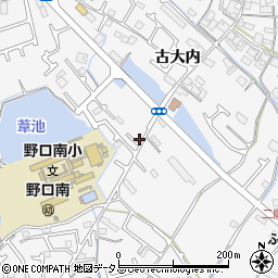 兵庫県加古川市野口町古大内256-3周辺の地図