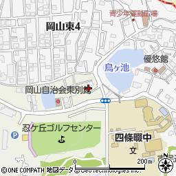 大阪府四條畷市岡山141周辺の地図