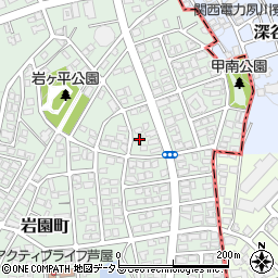 兵庫県芦屋市岩園町20-2周辺の地図