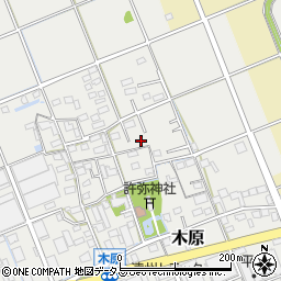 静岡県袋井市木原307周辺の地図