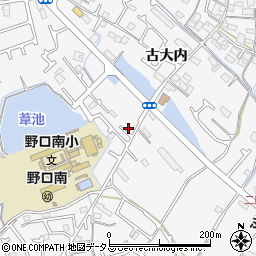 兵庫県加古川市野口町古大内256周辺の地図