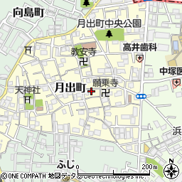 大阪府門真市月出町13-7周辺の地図