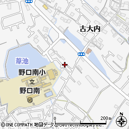 兵庫県加古川市野口町古大内247-2周辺の地図