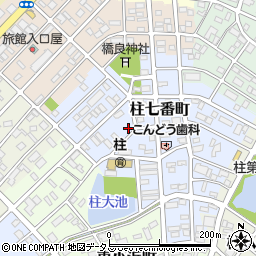 愛知県豊橋市柱七番町121周辺の地図