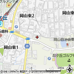 大阪府四條畷市岡山231周辺の地図