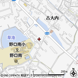 兵庫県加古川市野口町古大内256-7周辺の地図