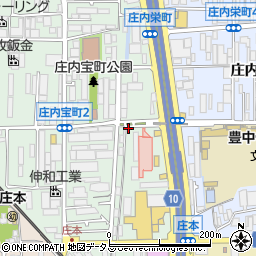リパーク豊中庄内宝町駐車場周辺の地図