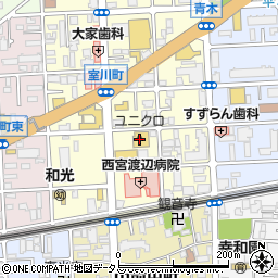 ユニクロ西宮室川店周辺の地図